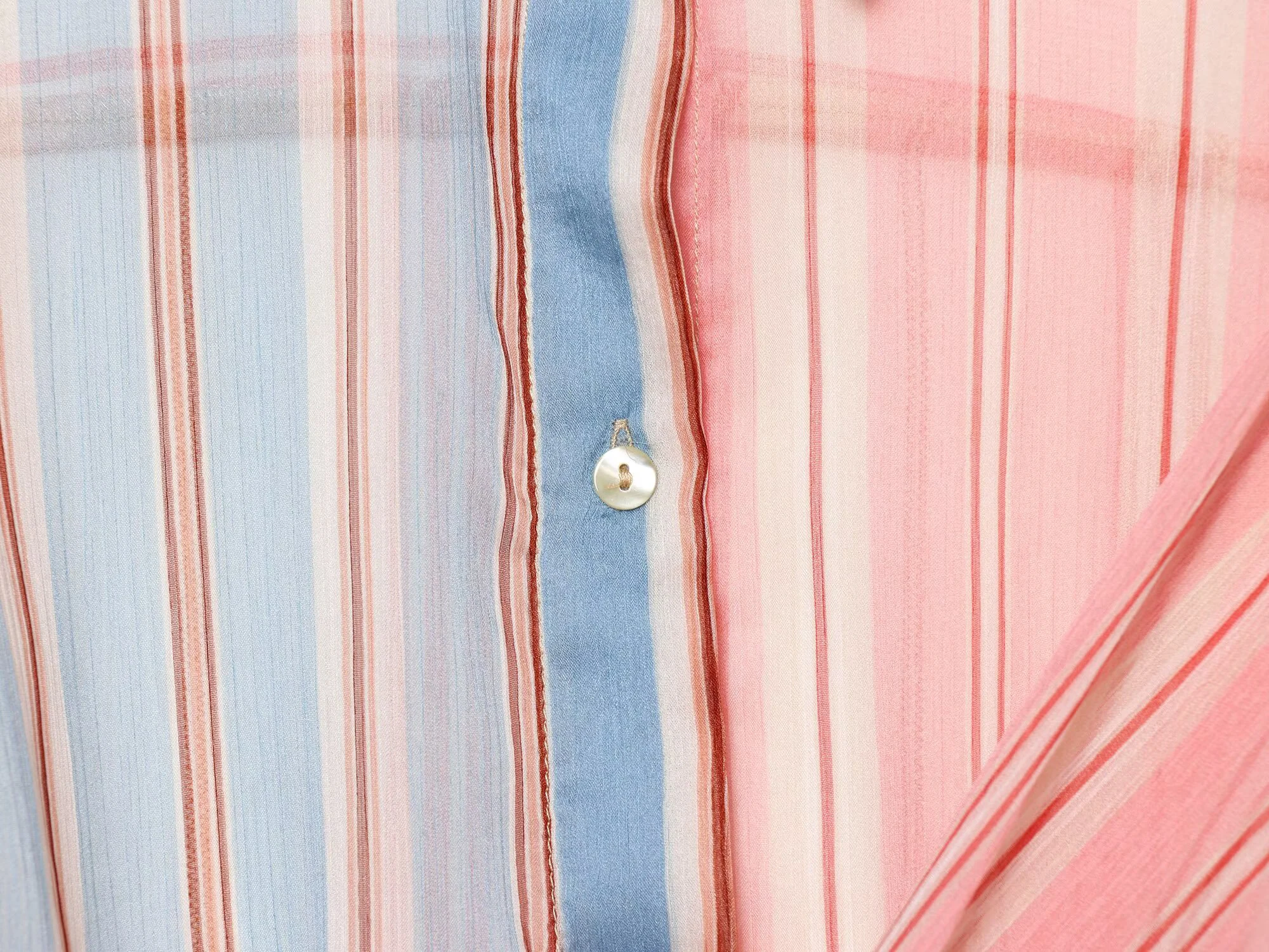 2026 Summer New Women's Simple and Casual Loose Top Micro Transparent Color blocked Stripe Splicing Bow Tie up Shirt