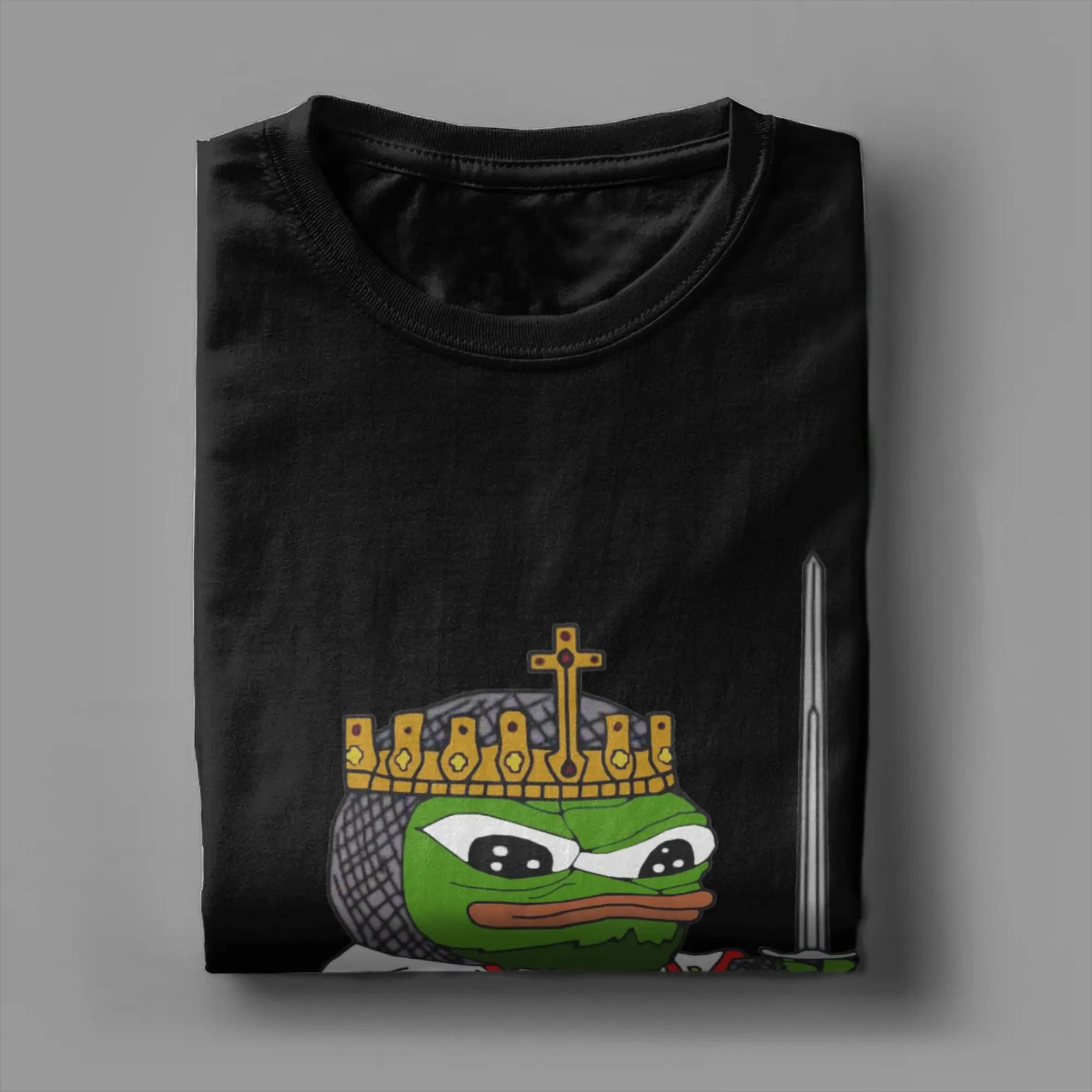 Pepe Knight's Templar Apu T Shirts Men 100% Cotton Humor T-Shirt O Neck Tees Short Sleeve Tops Gift Idea