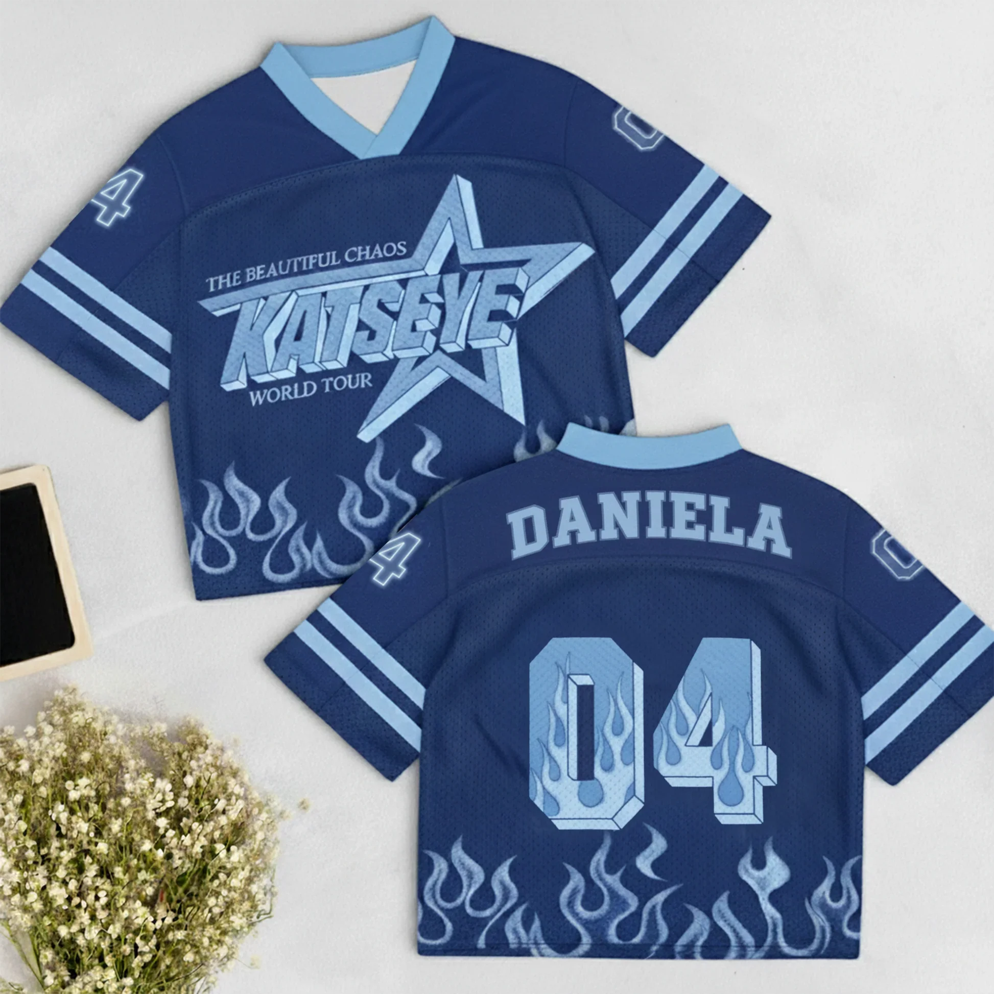 Kpop Katseye Uniform American Street Fashion Style Oversized Jersey Pick Members! Family Matching Summer Breathable Quick-drying