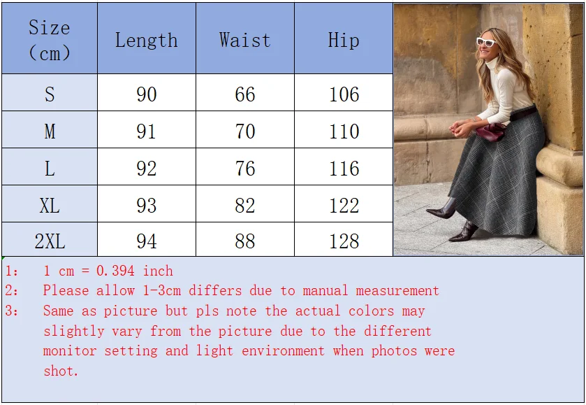 Vintage Clothing Female Plaid Maxi Skirt,Old Money Costume for Women High Waisted A Line Skirt for Autumn Winter Office Commute