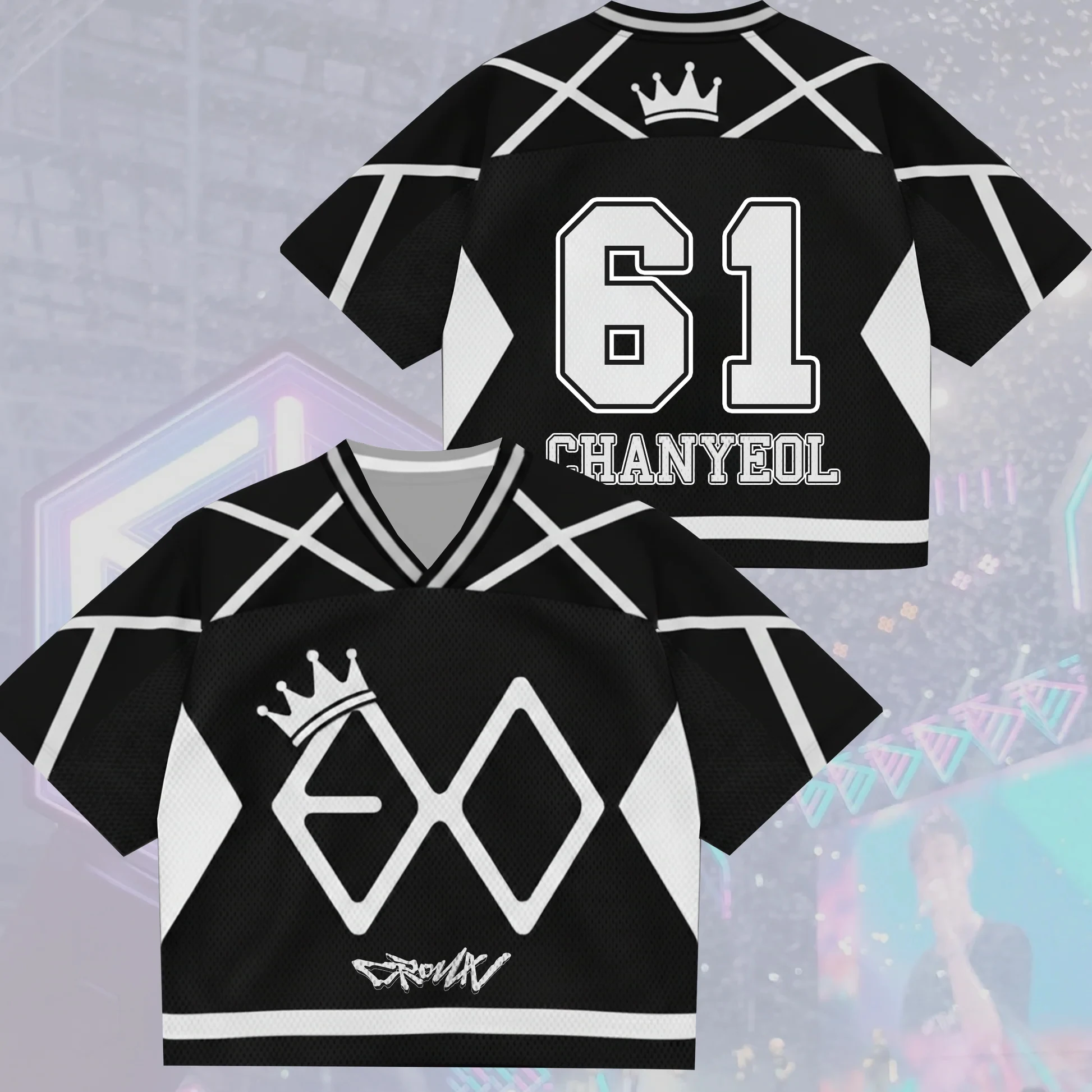 Kpop Gift for Lovers American Street Style T-Shirt EXO 2026 World Tour Jersey Family Matching Summer Casual Quick-drying Top