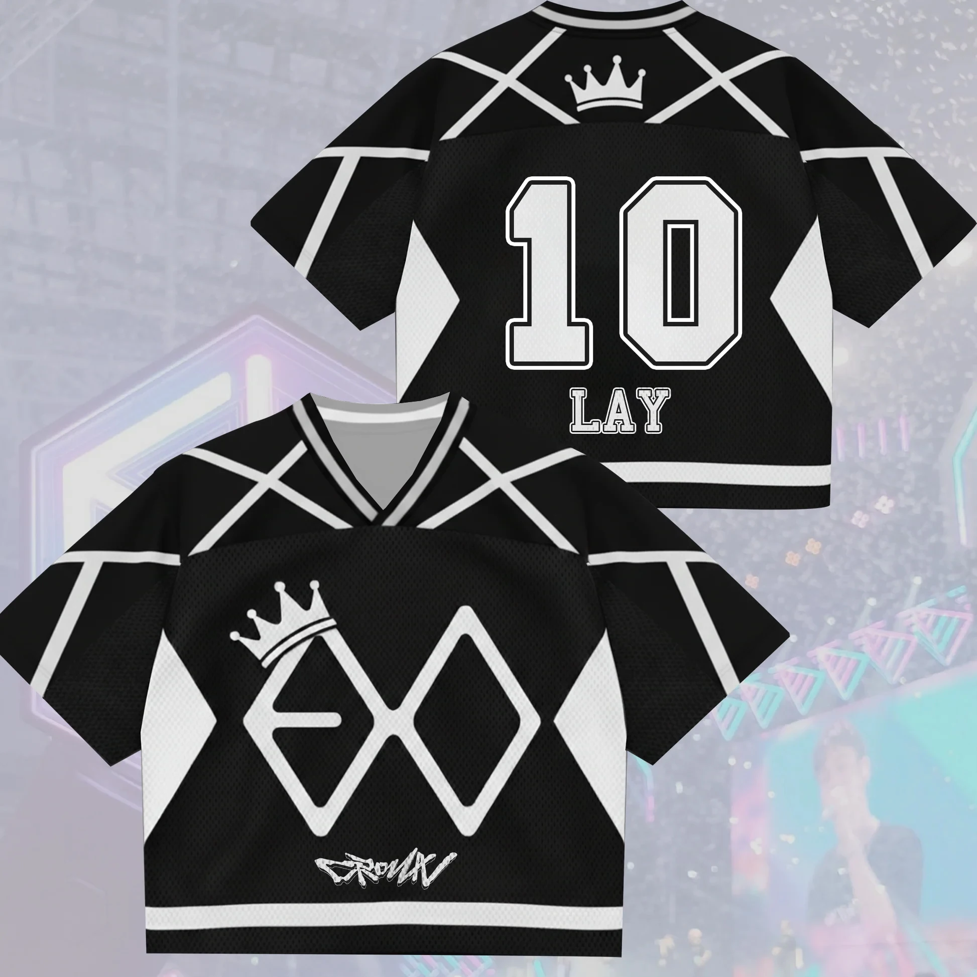 Kpop Gift for Lovers American Street Style T-Shirt EXO 2026 World Tour Jersey Family Matching Summer Casual Quick-drying Top