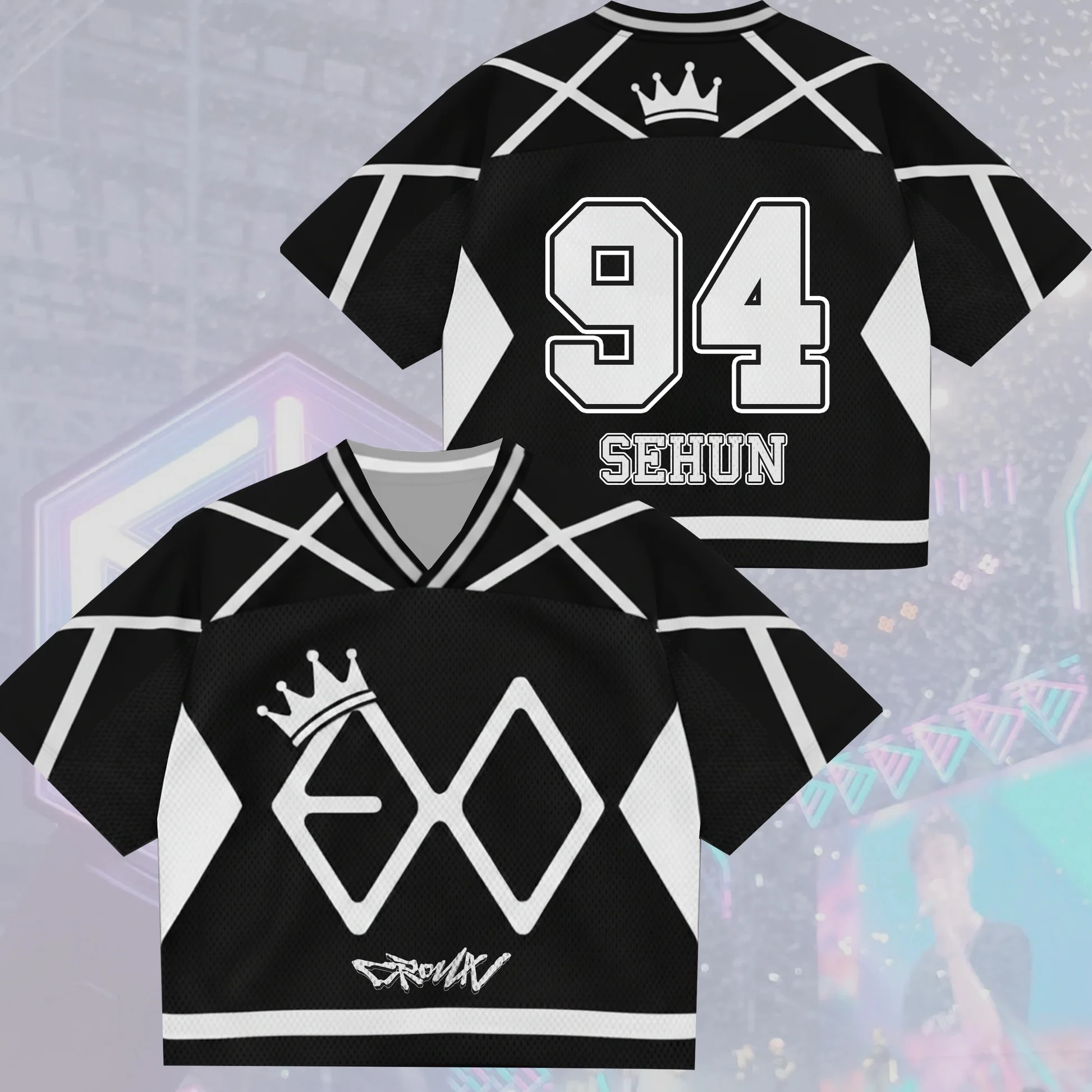 Kpop Gift for Lovers American Street Style T-Shirt EXO 2026 World Tour Jersey Family Matching Summer Casual Quick-drying Top
