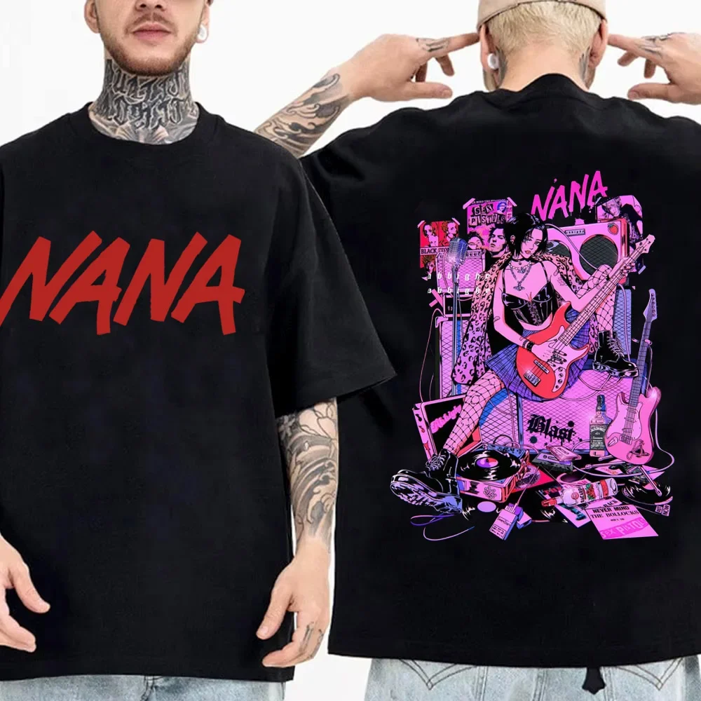 Nana Osaki Printed Cartoon Anime T-Shirt Summer Unisex Short Sleeve Cotton Harajuku Streetwear Fashion Women Men's T-Shirt