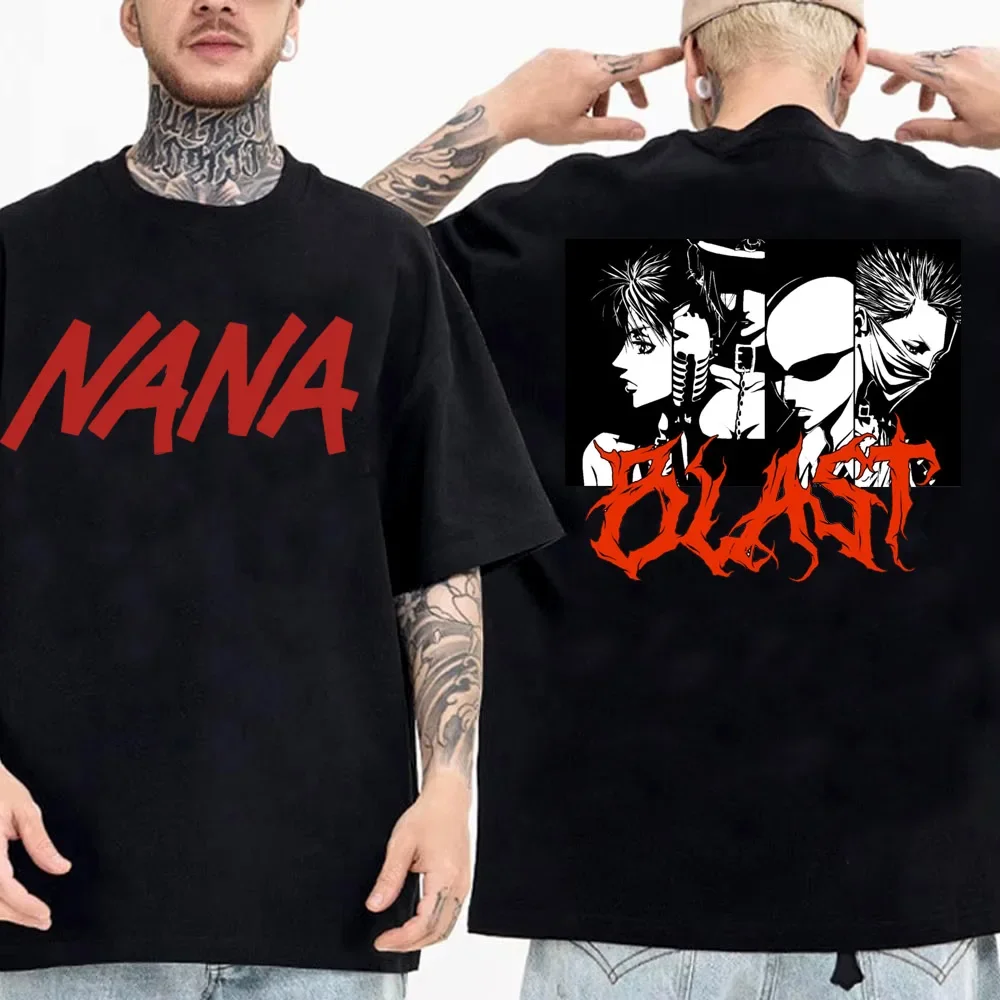 Nana Osaki Printed Cartoon Anime T-Shirt Summer Unisex Short Sleeve Cotton Harajuku Streetwear Fashion Women Men's T-Shirt