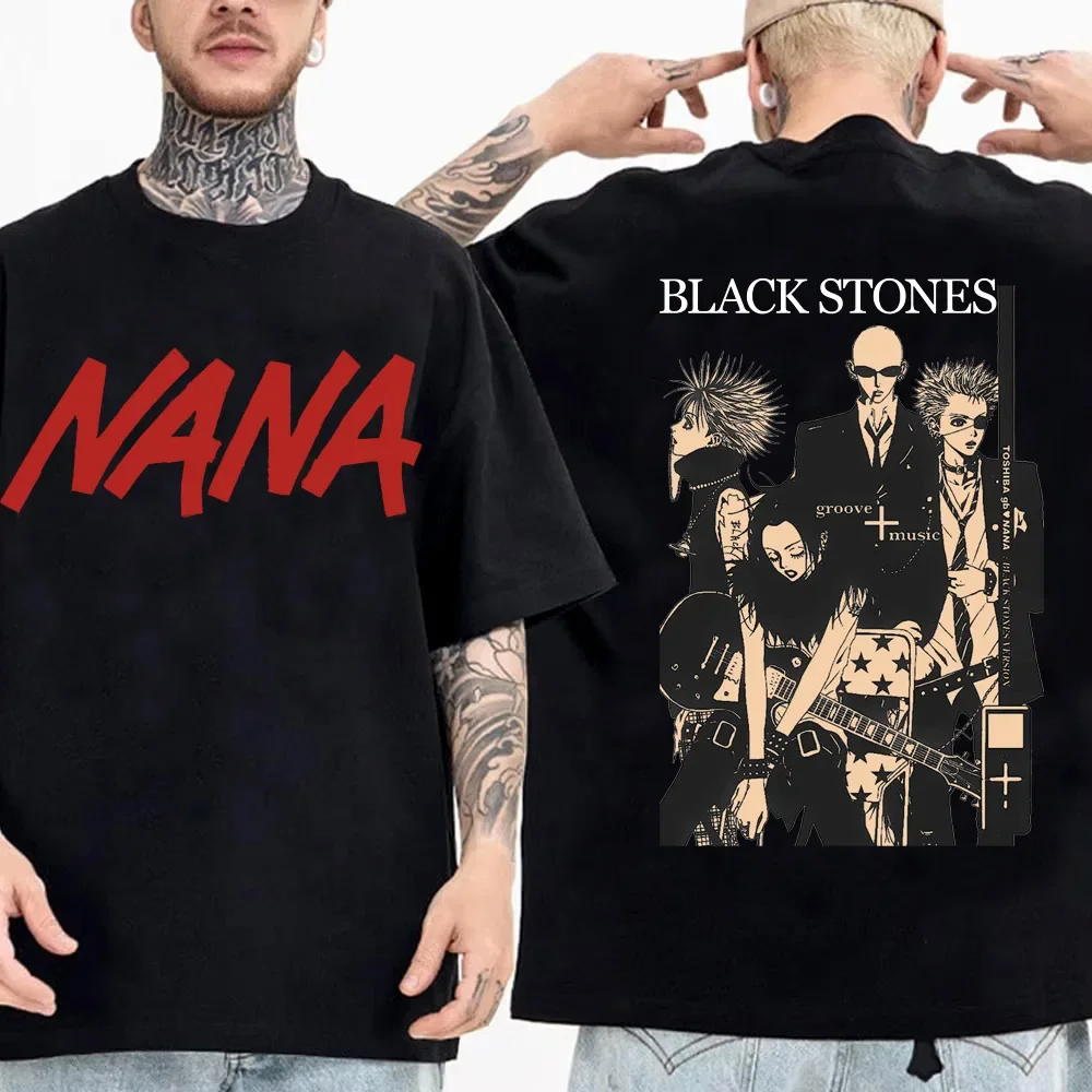 Nana Osaki Printed Cartoon Anime T-Shirt Summer Unisex Short Sleeve Cotton Harajuku Streetwear Fashion Women Men's T-Shirt