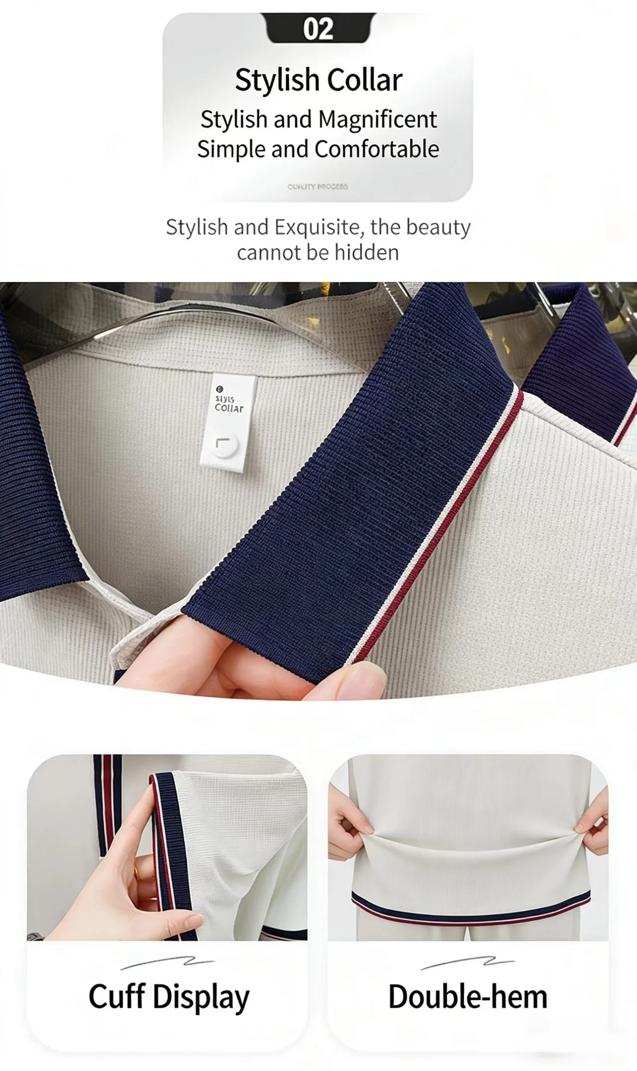 Fashionable Men Brand Daily Commuting Striped Polo Shirt Hot Selling in Summer Embroidered Lightweight and Comfortable Shorttop