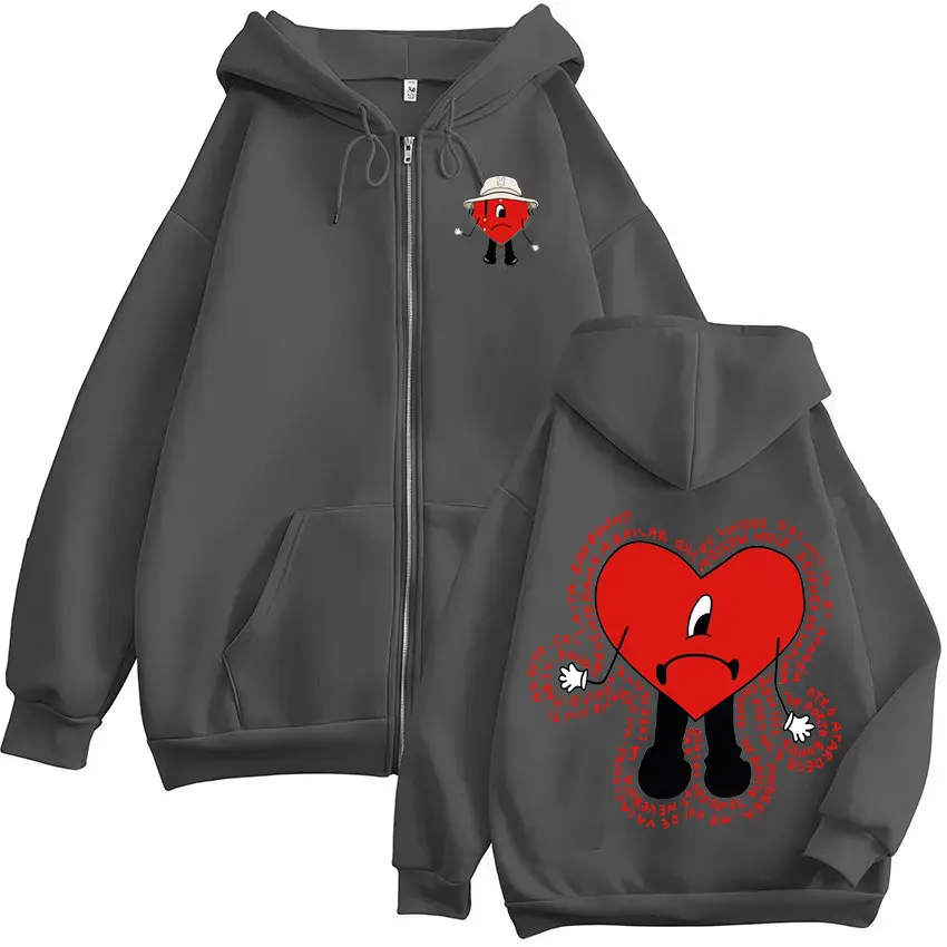 Rapper Bad Bunny 2025 90s Graphic Sin TI Hoodie Dtmf Men's Womens High Quality Clothing Hot Sale Comfort Coats Jacket Streetwear