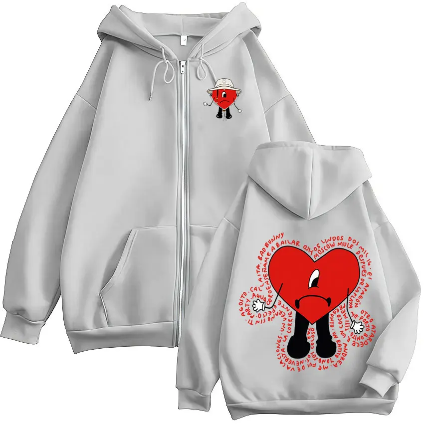 Rapper Bad Bunny 2025 90s Graphic Sin TI Hoodie Dtmf Men's Womens High Quality Clothing Hot Sale Comfort Coats Jacket Streetwear