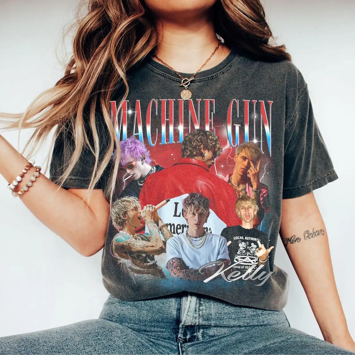 Retro MGK Lost Americana tour graphic T-shirt Machine Gun Kelly concert bootleg a perfect fan gift for both men and women