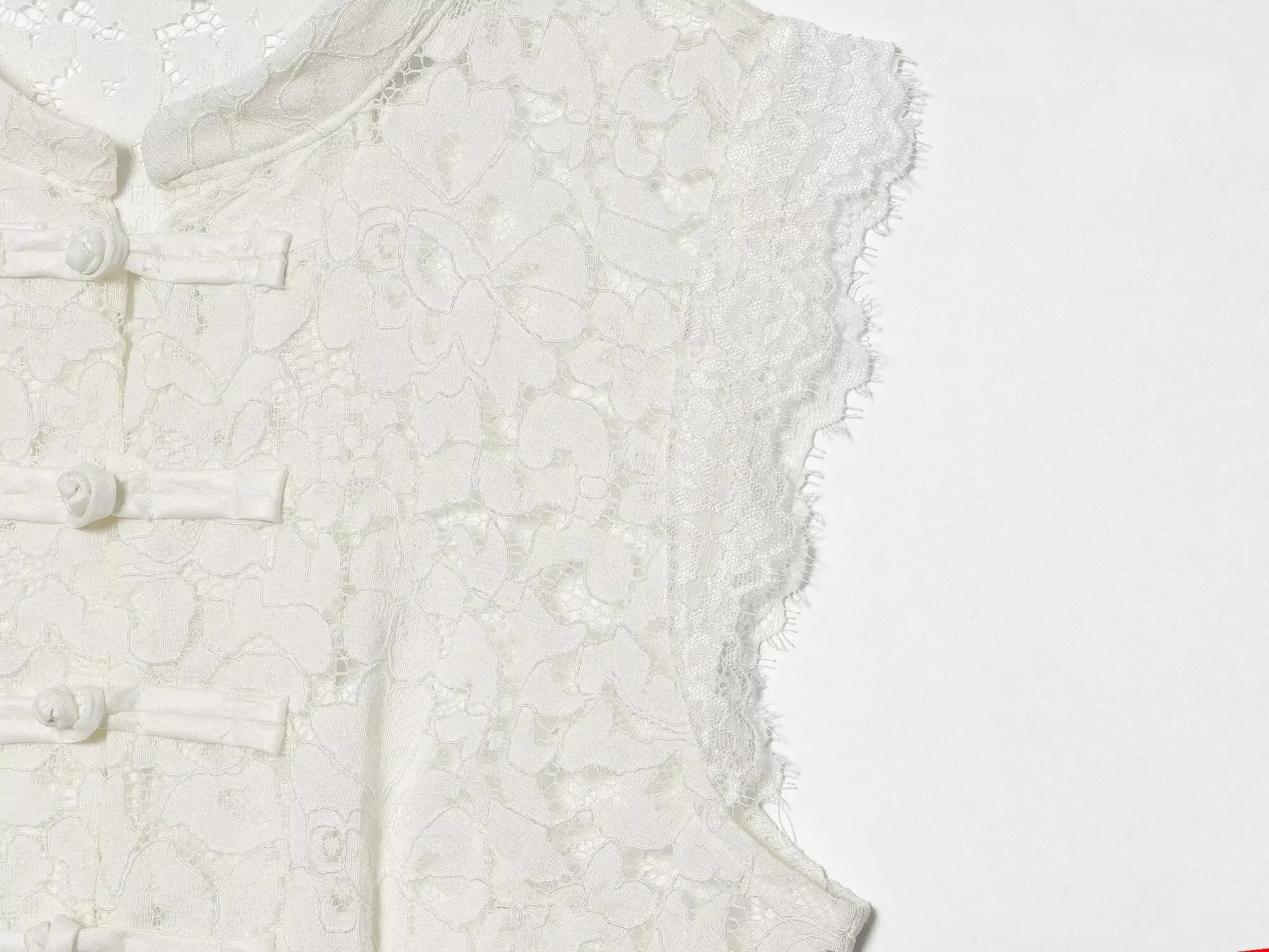 BSAY Women's Clothing Fashion Chinese Style White Vest Summer New Stand Up Collar Hollow Lace Sleeveless Chic Female Tank Top
