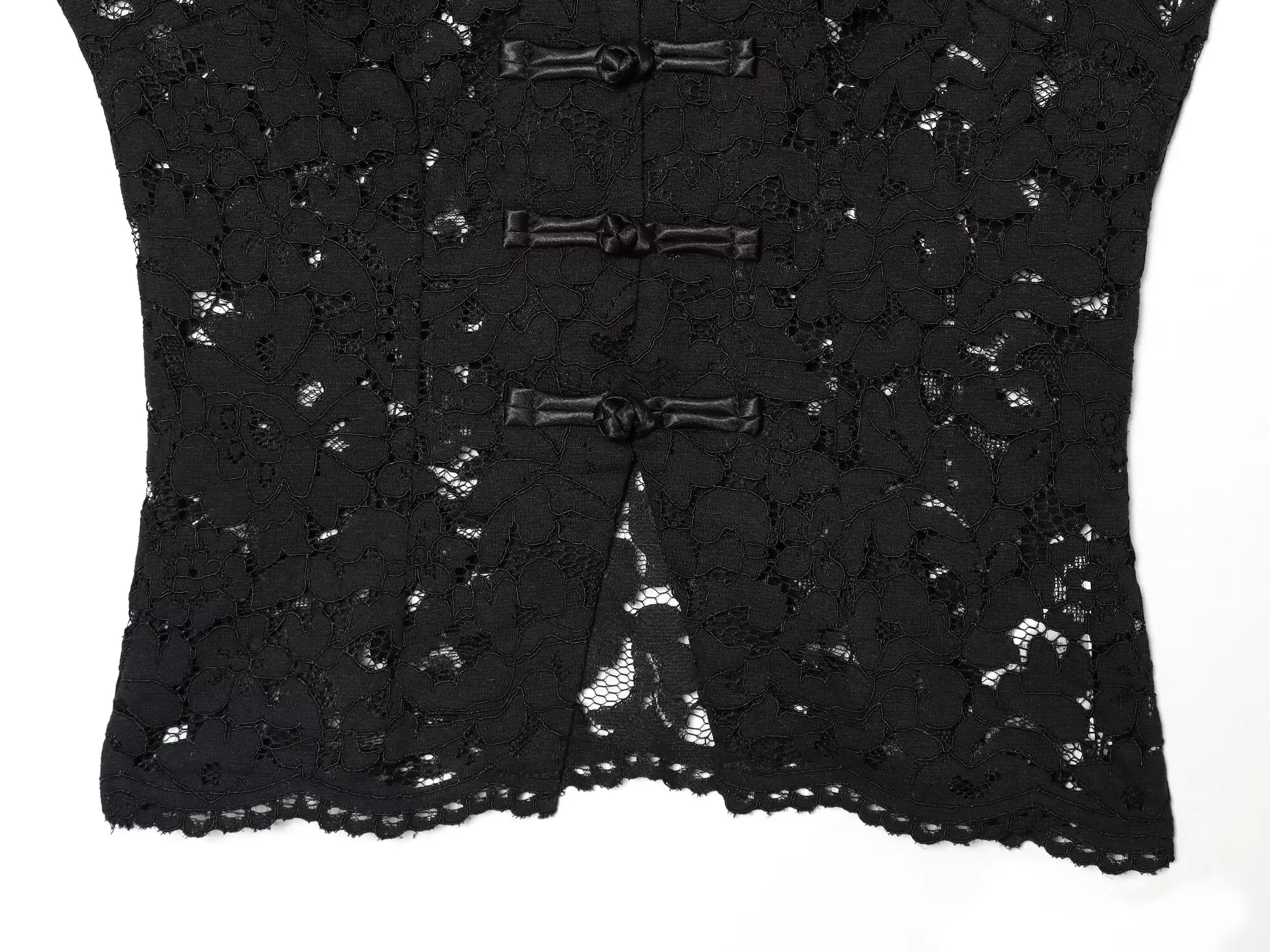 BSAY Women's Clothing Fashion Chinese Style White Vest Summer New Stand Up Collar Hollow Lace Sleeveless Chic Female Tank Top