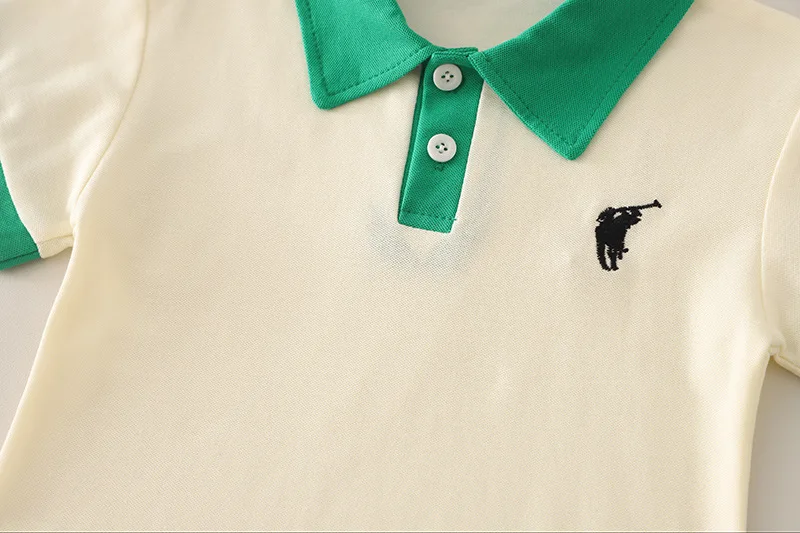 New Summer Suits for Baby Classic PatternKids Short Sleeve Polo TShirts + Shorts 2pcs/sets Toddler Boy Casual Fashion Clothing