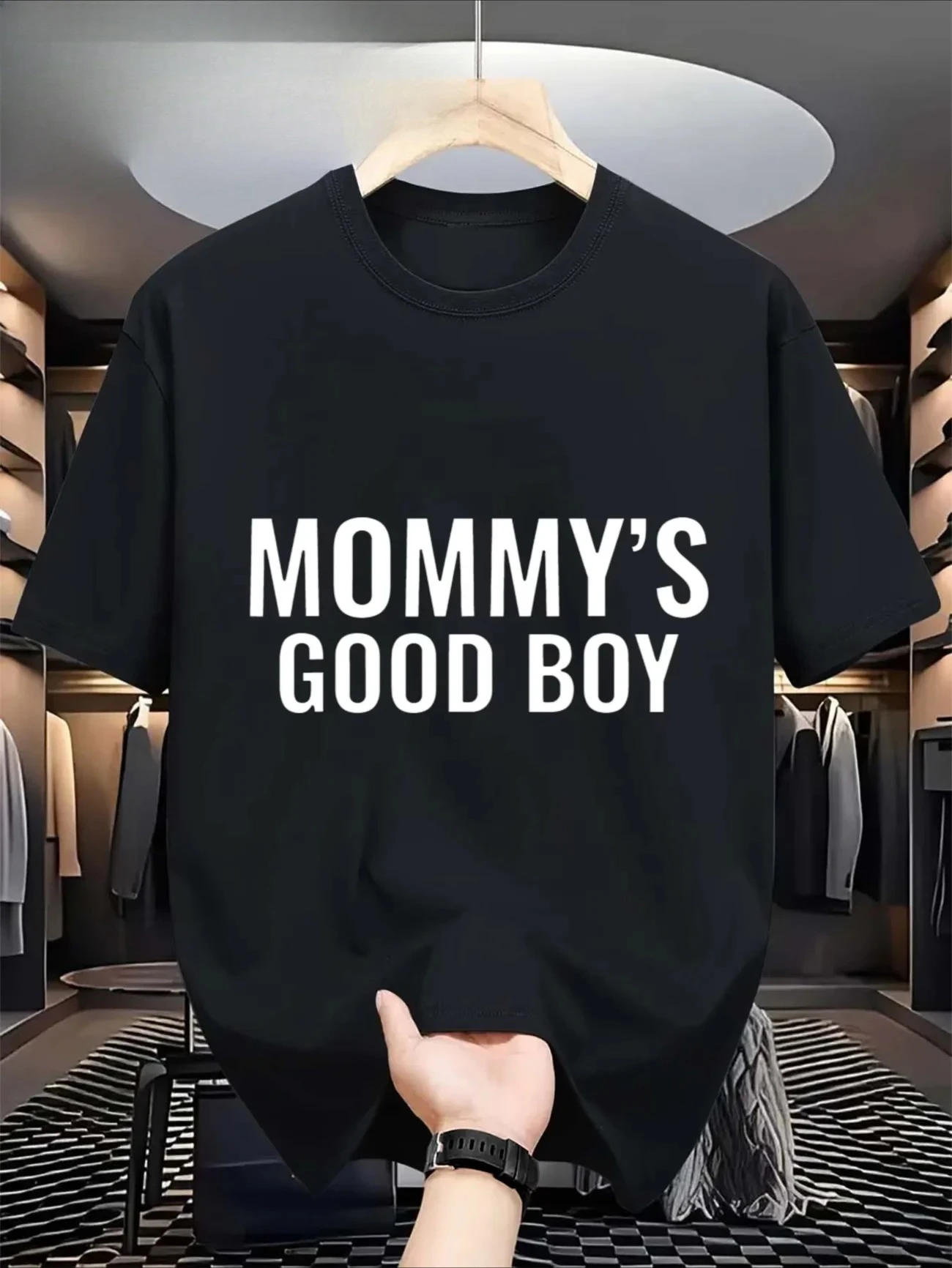 Funny Men's MOMMY's GOOD BOY Print T Shirt Women Streetwear Loose Tee Top Clothing Vintage Summer Spring Meme