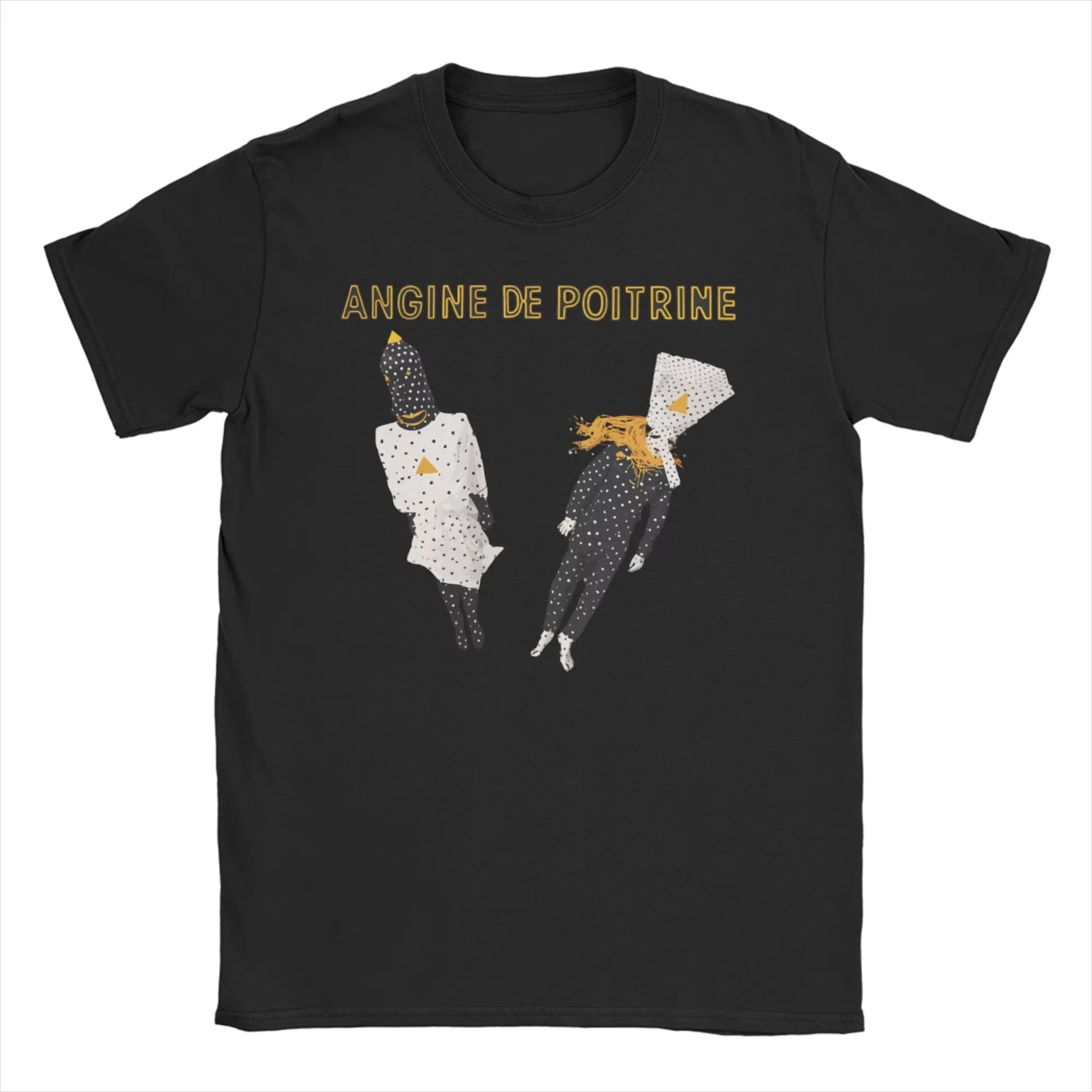 Men's T-shirt Fashion Printed Angine De Poitrine Rock Band T Shirt For Unisex pure Cotton T-shirts Short Sleeve Top Streetwear