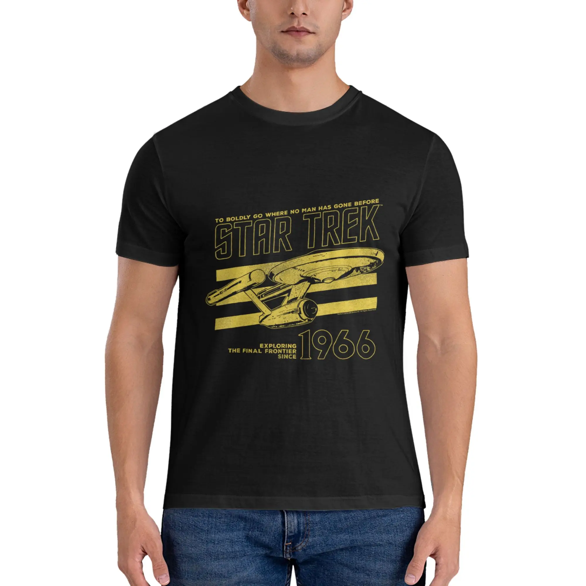 1 Piece Enterprise Graphic 100% Cotton T-Shirt Star Treks Tops Tees For Men