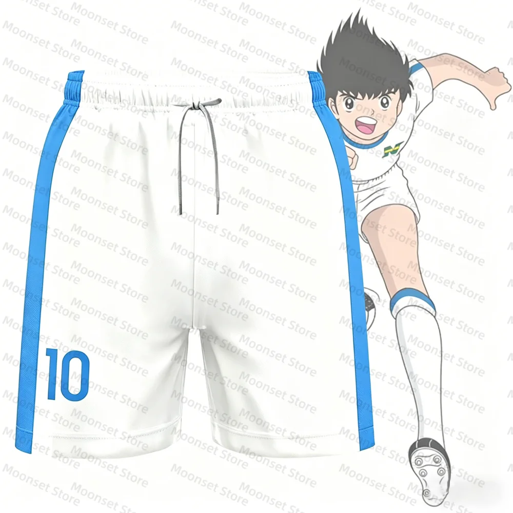 2 Piece Outfit Children Tracksuit Captain Tsubasa Football No.10 Print T Shirt Can Choose T-Shirts Or Shorts Kids Clothes Set