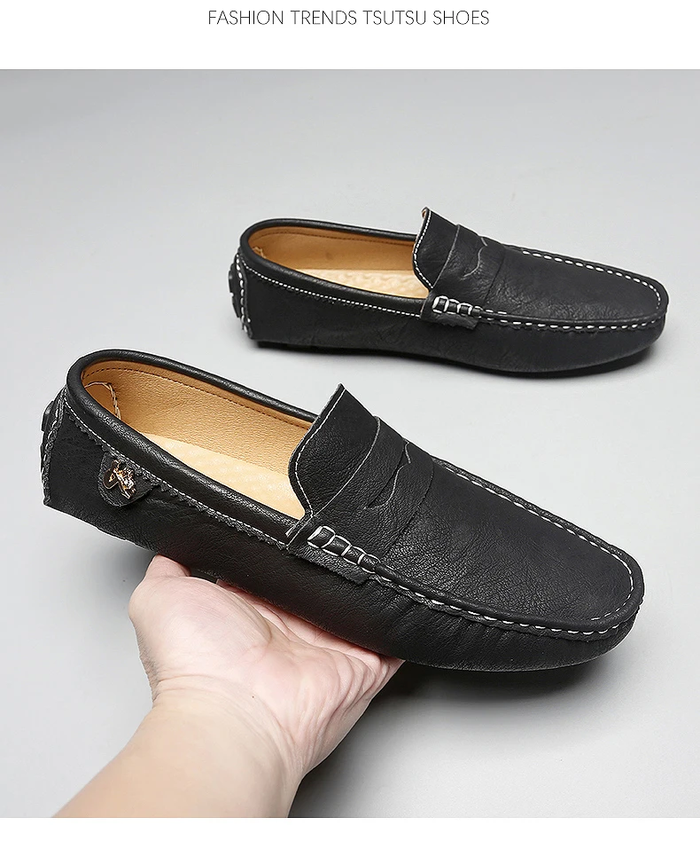 Formal Italian Shoes Men Handmade Leather Loafer Driving Flats Slip-on FShoes Luxury Comfy Moccasins Casual Shoes for Men