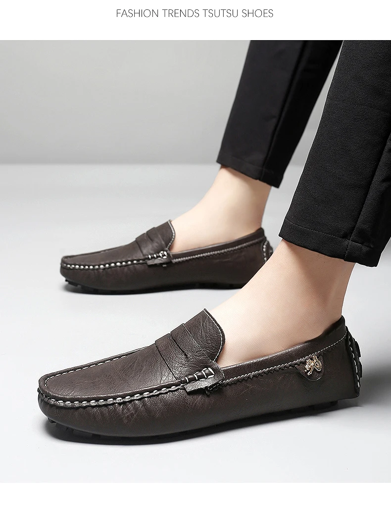 Formal Italian Shoes Men Handmade Leather Loafer Driving Flats Slip-on FShoes Luxury Comfy Moccasins Casual Shoes for Men