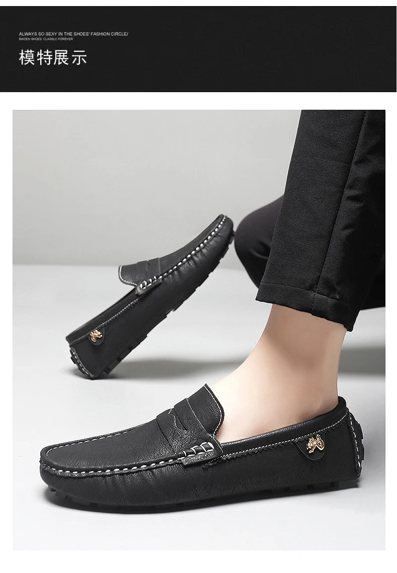 Formal Italian Shoes Men Handmade Leather Loafer Driving Flats Slip-on FShoes Luxury Comfy Moccasins Casual Shoes for Men