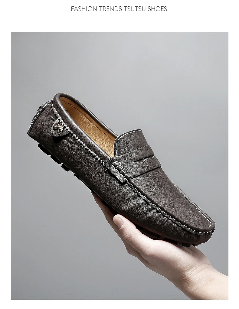 Formal Italian Shoes Men Handmade Leather Loafer Driving Flats Slip-on FShoes Luxury Comfy Moccasins Casual Shoes for Men