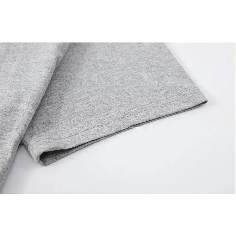 Breathable Fabric Simple for Men Funny T-Shirt Loose Fit Hip Hop Streetwear Summer Harajuku High Quality Comfortable Round Neck