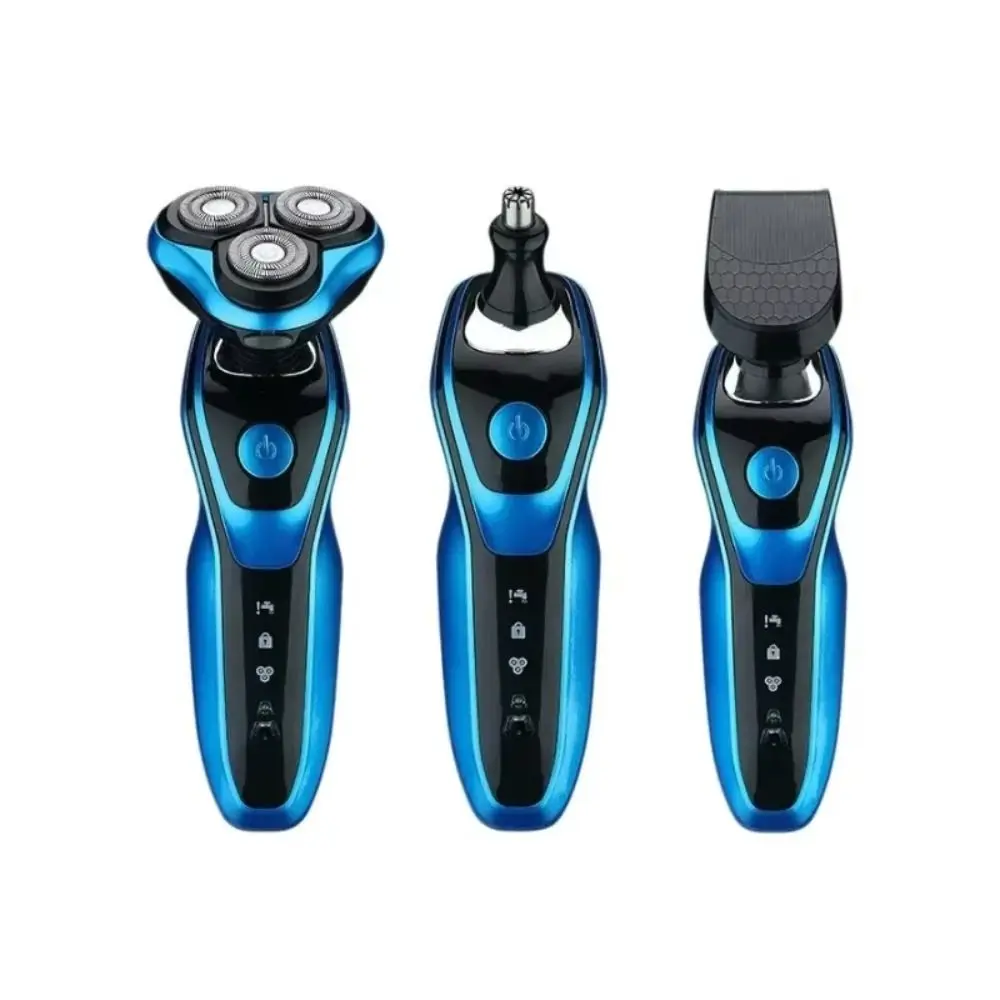 Portable 3 in 1 Electric Shaver Rechargeable Waterproof Men's Shaver Three Heads Smart Sideburn Trimmer