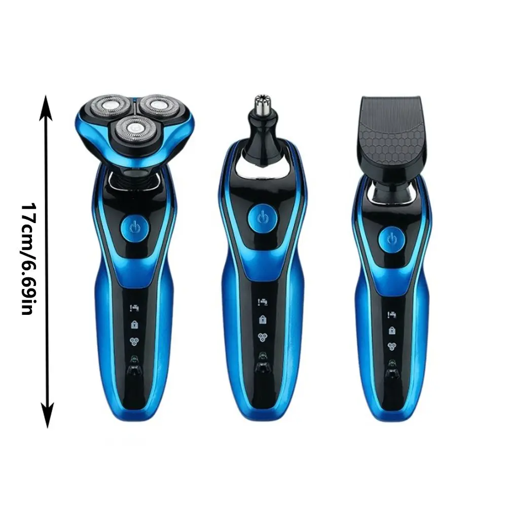 Portable 3 in 1 Electric Shaver Rechargeable Waterproof Men's Shaver Three Heads Smart Sideburn Trimmer