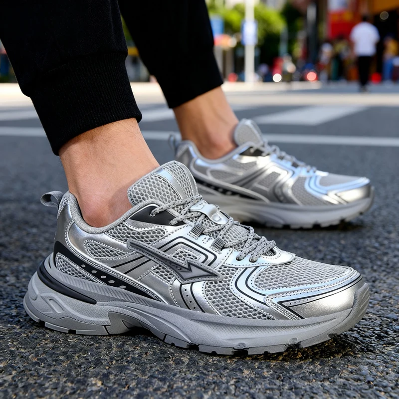 2026 Men Trendy Platform Dad Sneakers Women Breathable Mesh Soft Cushion Sport Running Non-Slip Athletic Jogging Training Shoes