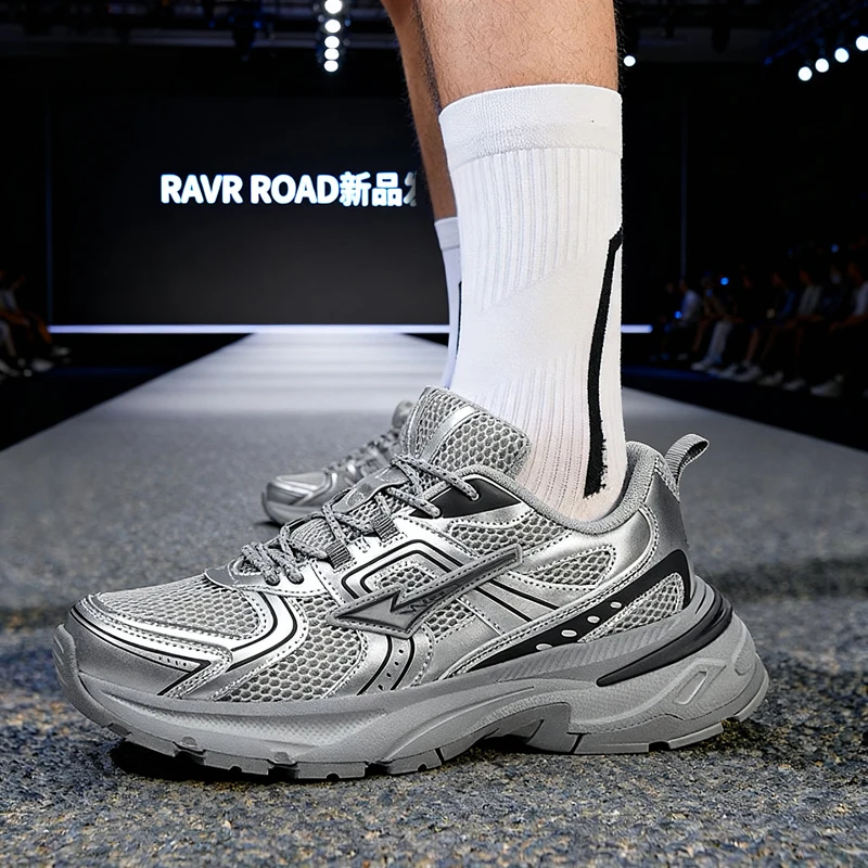 2026 Men Trendy Platform Dad Sneakers Women Breathable Mesh Soft Cushion Sport Running Non-Slip Athletic Jogging Training Shoes