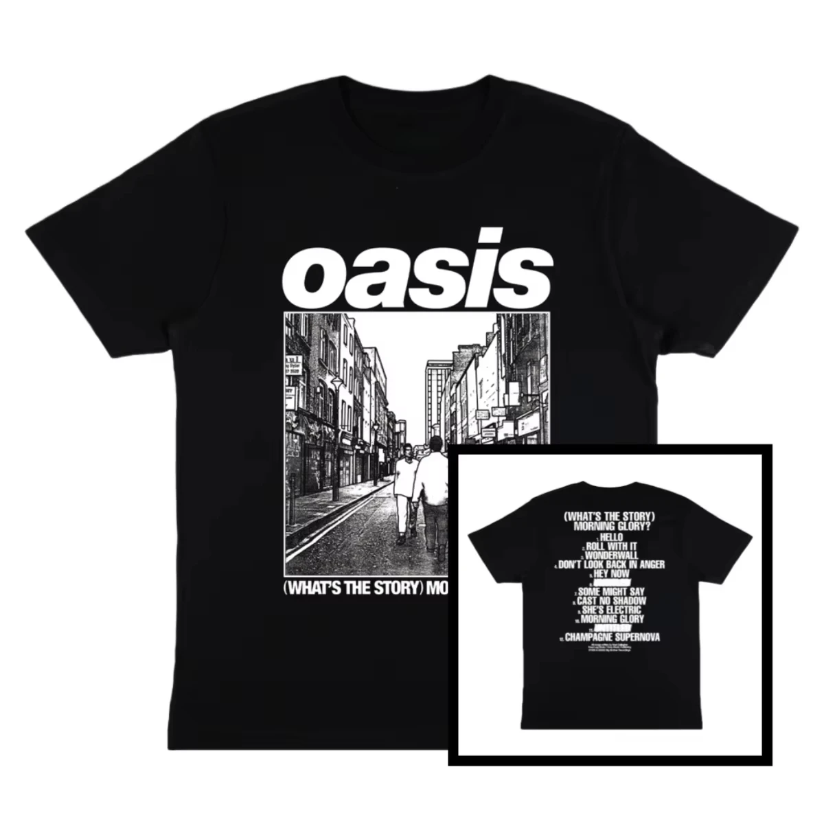 Oasis What’s The Story Morning Glory Album Illustrated Cotton T-Shirt Men and Women Spring Summer New Arrivals Fashion Shirt