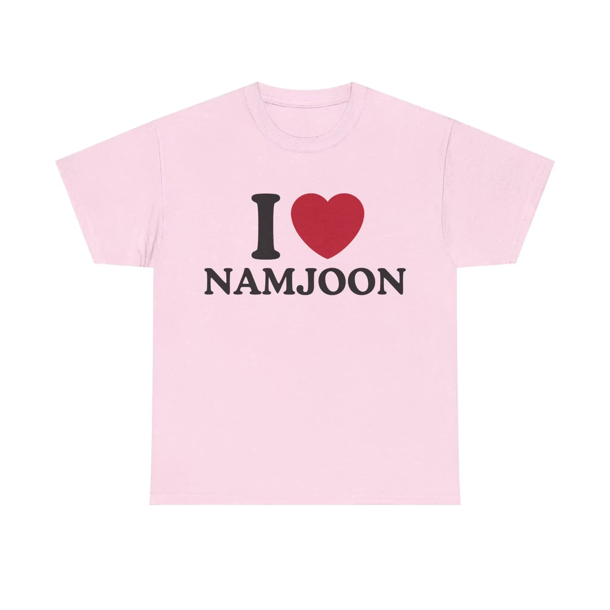 New I Love Namjoon Text Graphic Cotton T-shirts for Fan Gift Prue Cotton High-quality Men Unseix Sportswear Men Clothing Top