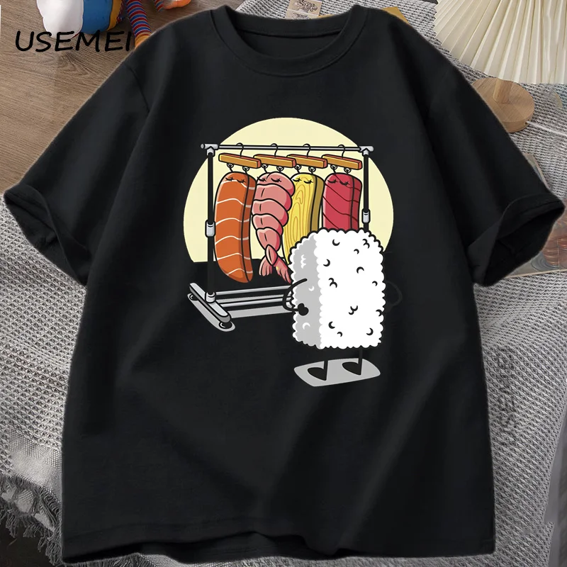 Sushi Wardrobe T Shirt Women Men Funny High Quality T-shirt Cotton Graphic T Shirts Loose Short-sleeve Pritned Tshirt Man Tops