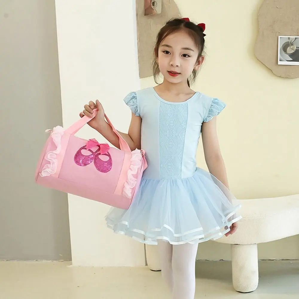 Fashion Oxford Ballet Dance Bags Large Capacity Sequin Print Dance Backpack Lovely Handbag Girls