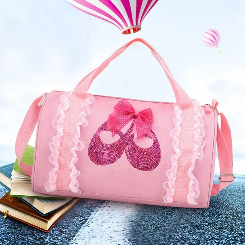 Fashion Oxford Ballet Dance Bags Large Capacity Sequin Print Dance Backpack Lovely Handbag Girls