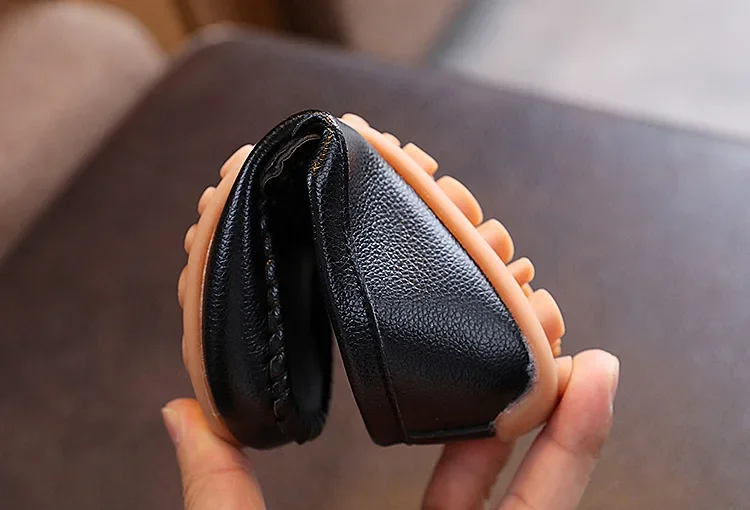 2025 Boys' Slip-On Oxford Loafers Spring Autumn Soft PU Leather Toddler Shoes Black White School Uniform Shoes for Kids