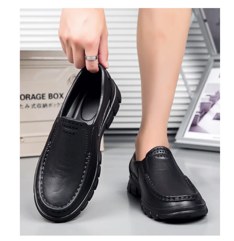 Hotel Kitchen Non-slip Oil-resistant Chef's Shoes Casual Flat Work Safe Men's Shoes Breathable Comfortable Slip on Plus Size 48