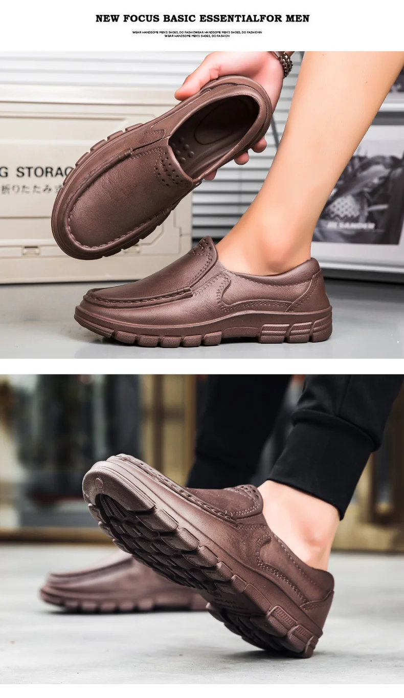 Hotel Kitchen Non-slip Oil-resistant Chef's Shoes Casual Flat Work Safe Men's Shoes Breathable Comfortable Slip on Plus Size 48