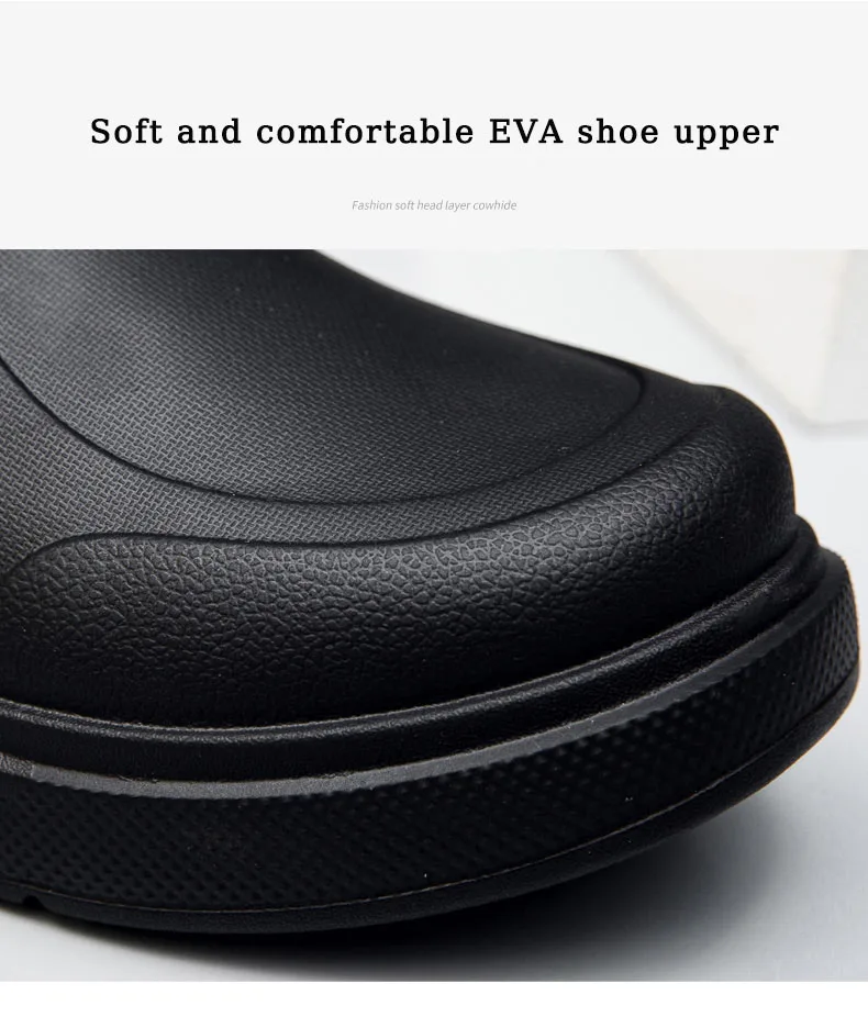 Men's Chef Shoes Anti Slip Oil Resistant Dirt Resistant Work Shoes Quick Drying Thick Soled Rain Shoes Large Size Breath Clogs