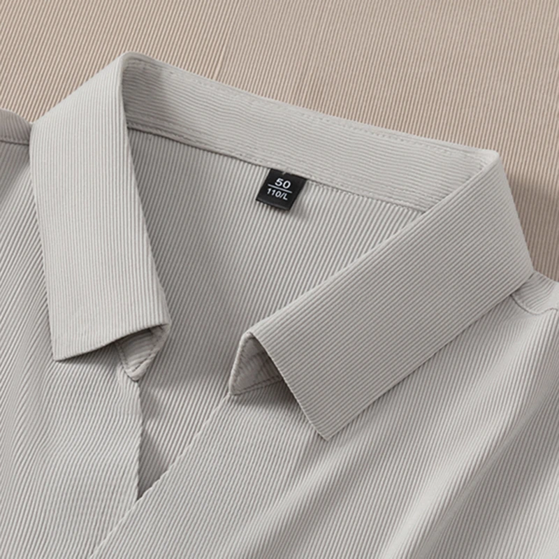 2026 New Men's Casual and Fashionable Solid Color Short Sleeved Polo Shirt Comfortable and Versatile Summer T-shirt