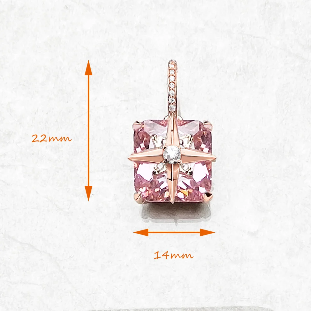 Rose Gold Plated Star with Stone Pendant Brand New Fashion Jewelry Romantic Gift for Women