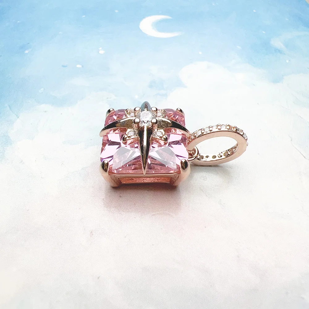 Rose Gold Plated Star with Stone Pendant Brand New Fashion Jewelry Romantic Gift for Women