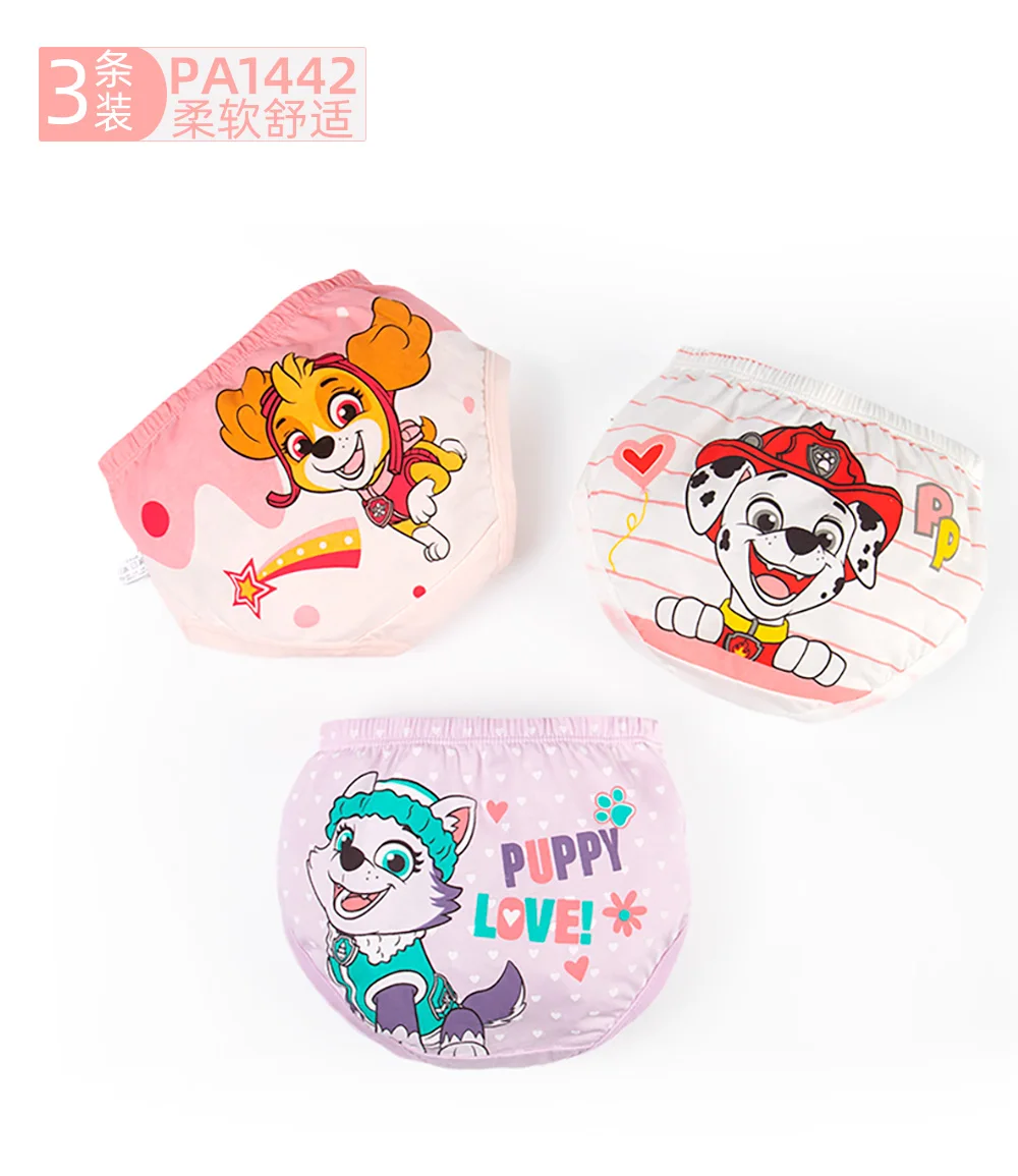3PCS/SET Original Paw Patrol Children's Cotton Underpants Chase Marshall Rubble Boy Baby Triangle Underwear Boys Shorts Briefs