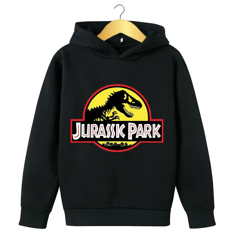 Children Clothing Jurassic Park Dinosaur Print Boys Girls Hoodie Tops Spring Autumn Leisure Sweatshirr Toddler 3-12 Year Coat