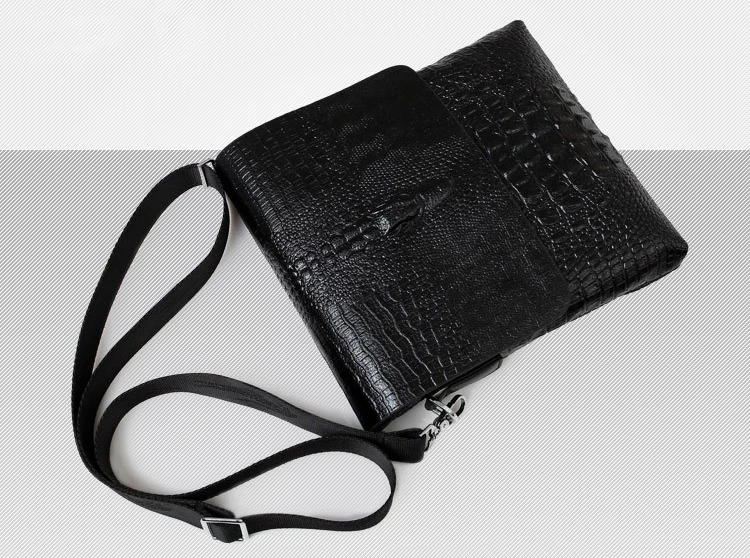 Luxury Brand Messenger Bag Men Leather Business Alligator Shoulder Bag Male Casual Satchel Crocodile Grain Crossbody Bag For Men