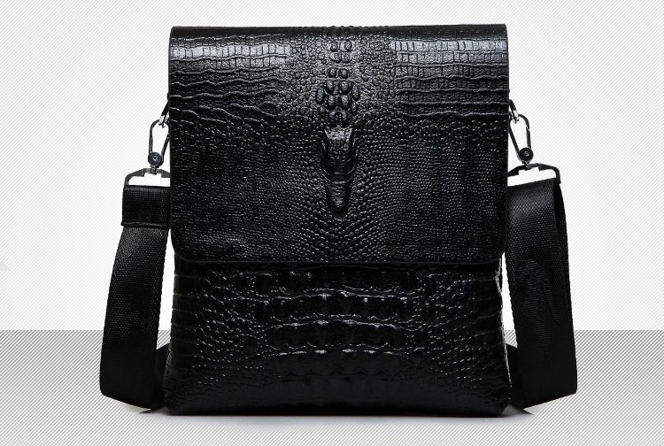 Luxury Brand Messenger Bag Men Leather Business Alligator Shoulder Bag Male Casual Satchel Crocodile Grain Crossbody Bag For Men