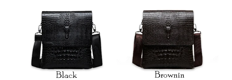Luxury Brand Messenger Bag Men Leather Business Alligator Shoulder Bag Male Casual Satchel Crocodile Grain Crossbody Bag For Men