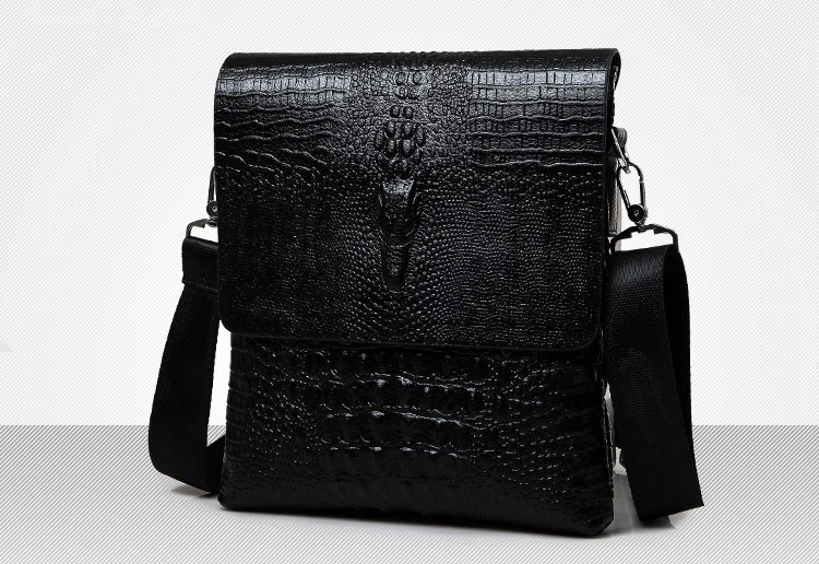 Luxury Brand Messenger Bag Men Leather Business Alligator Shoulder Bag Male Casual Satchel Crocodile Grain Crossbody Bag For Men