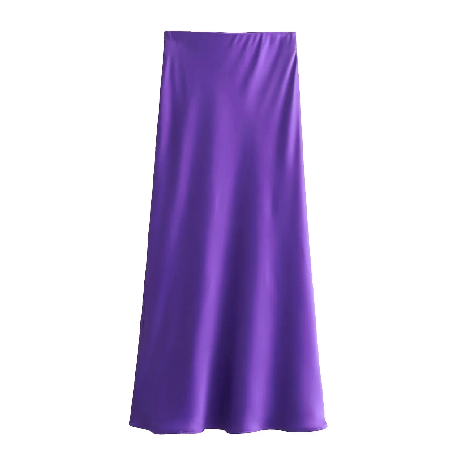 KONDALA 2026 Spring Summer Brown Satin Women Skirts Chic Elegant Prom Ladies Skirts Valentine‘s Day Beach Party Girls Skirts