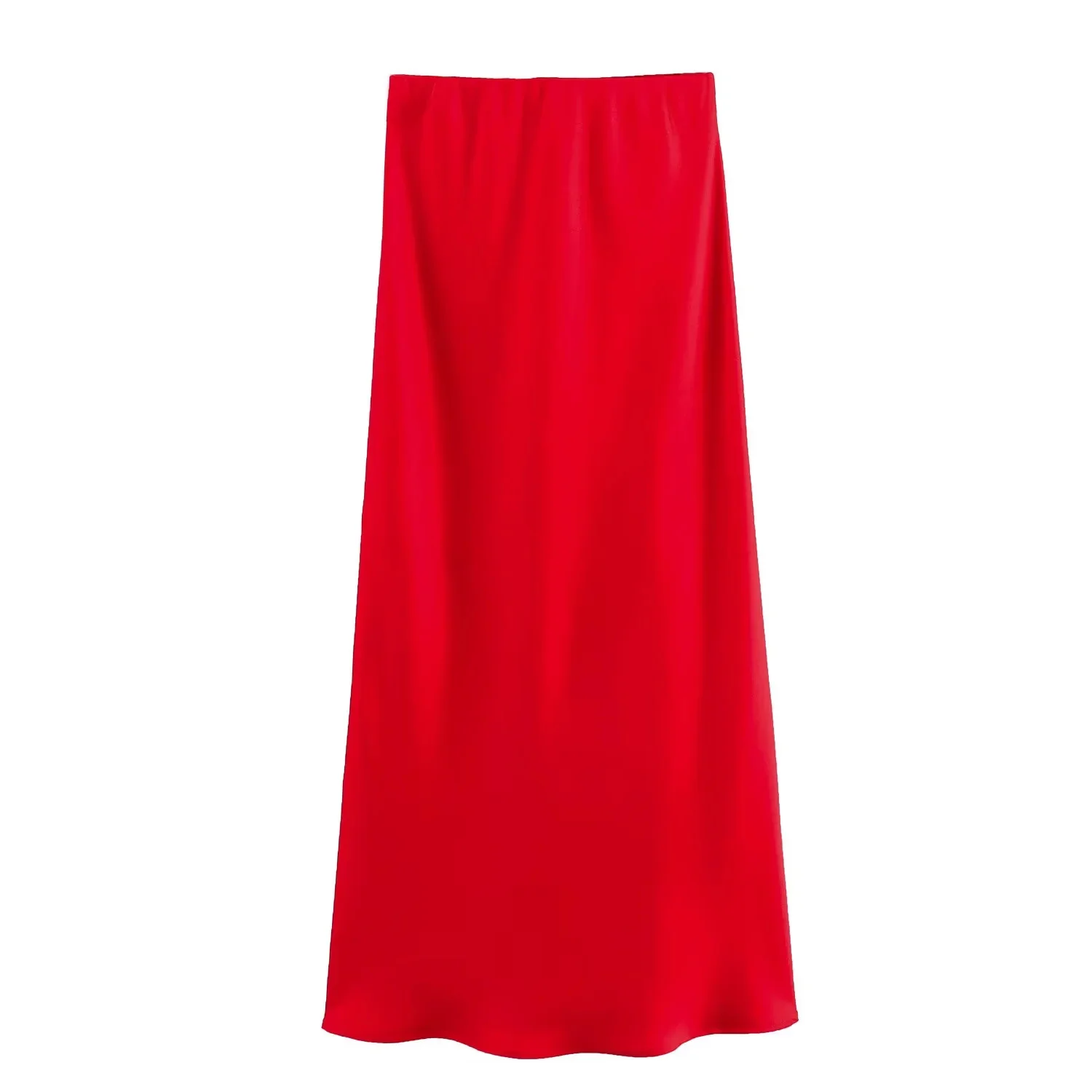 KONDALA 2026 Spring Summer Brown Satin Women Skirts Chic Elegant Prom Ladies Skirts Valentine‘s Day Beach Party Girls Skirts